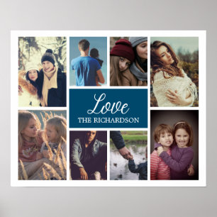Personalized Eight Photo Collage Poster