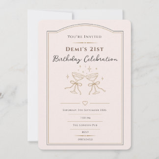 Personalized Elegant Birthday Party Invitation