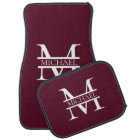 Personalized Elegant Burgundy Monogram and Name