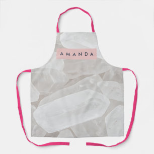 Personalized Elegant Clear Quartz Crystal Apron