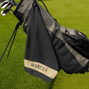 Personalized Elegant Modern Golfer Monogrammed Golf Towel