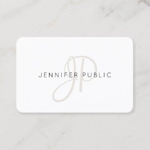 Personalized Elegant Monogram Modern Template Business Card