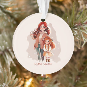 Personalized Elegant Mother and Daughter Ornament