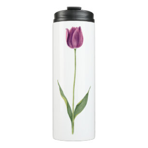 Personalized Elegant Purple Tulip Thermal Tumbler