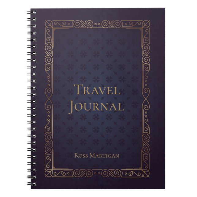 Personalized Elegant Travel Journal (Front)