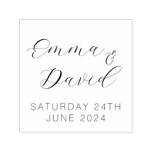 Personalized Elegant Wedding Self-inking Stamp