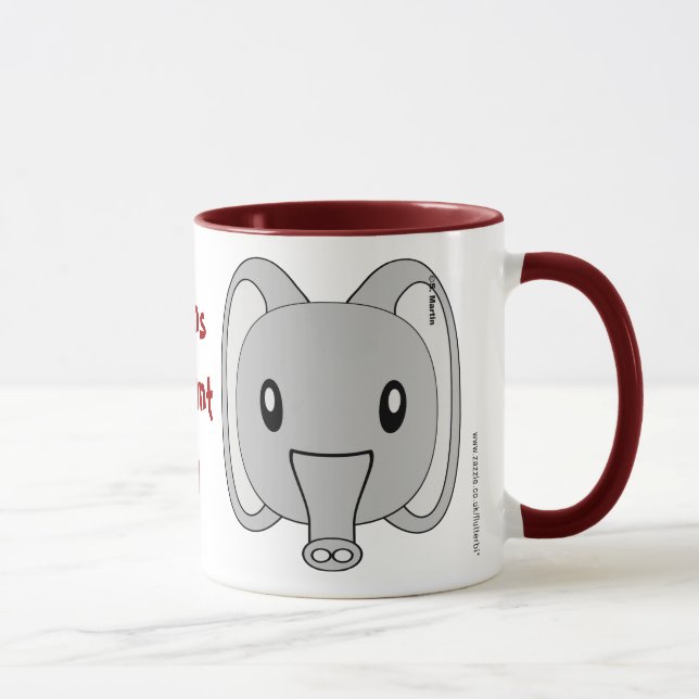 Personalized Elephant Mug (Right)