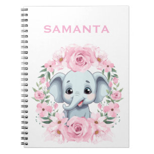 Personalized Elephant Notebook