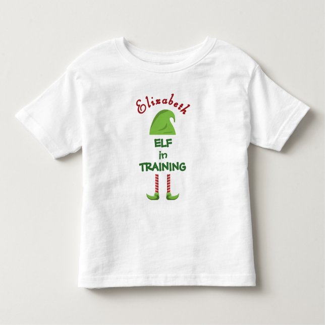 Personalized Elf in Training  Toddler T-Shirt (Front)