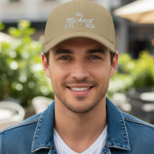 Personalized embroidered Mr. hat - Customized 