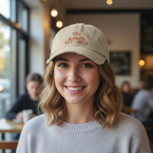 Personalized embroidered Mrs. hat - Customized