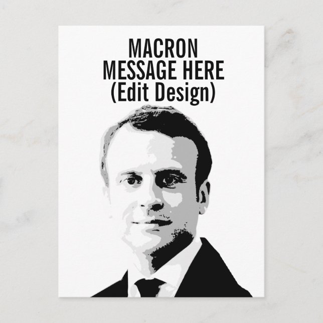 PERSONALIZED EMMANUEL MACRON POSTCARD (Front)