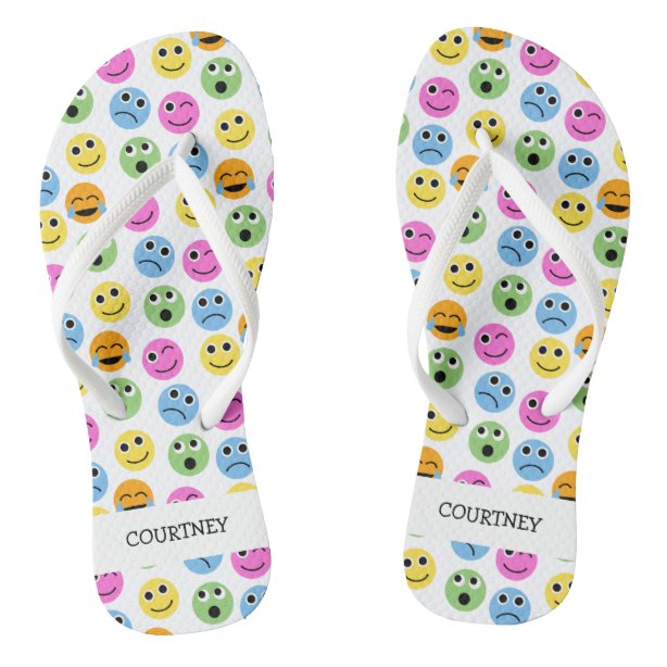 Emoji Thongs & Sandals