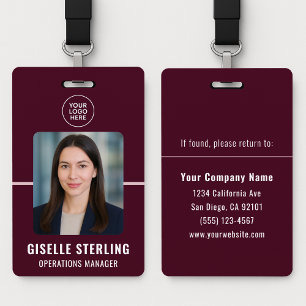 Personalized Employee Identification Card Work ID Badge