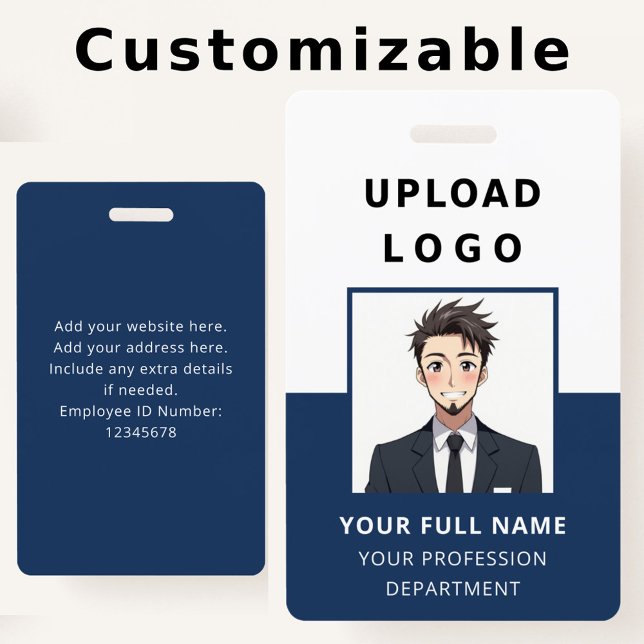 Personalized Employee Photo ID Company Security ID Badge (Creator Uploaded)