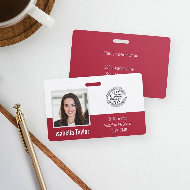 Personalized Employee Photo ID Company Security ID Badge (Creator Uploaded)