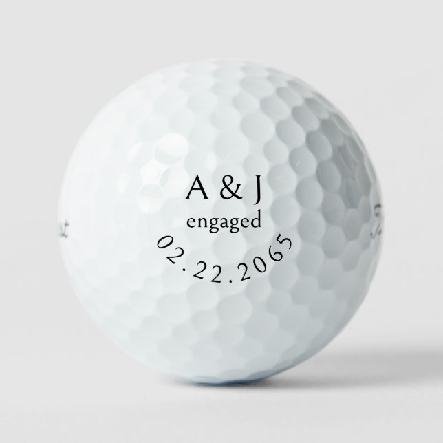 Personalized Engagement Titleist Pro V1 II Golf Balls (Front)