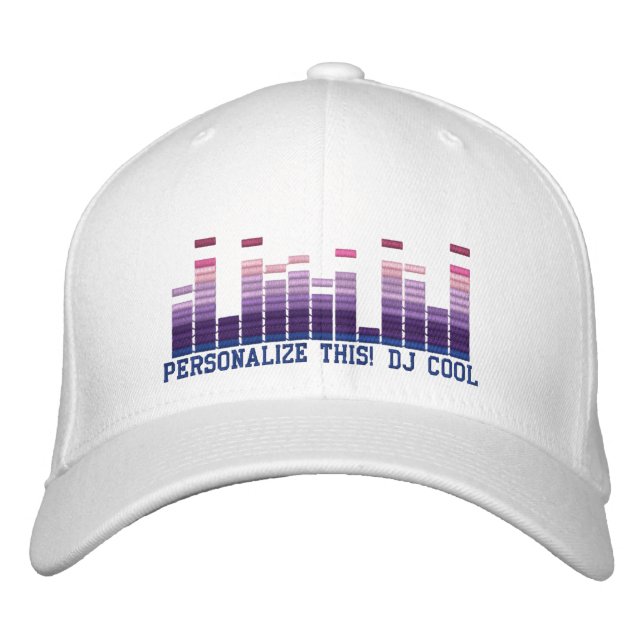 Personalized Equalizer Embroidery 4 the DJ in You! Embroidered Hat (Front)