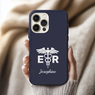 Personalized ER Nurse Phone Case Caduceus Symbol