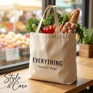Personalized Everything Reusable Grocery Tote Bag