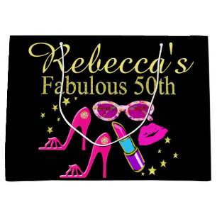 PERSONALIZED FABULOUS 50TH GIFT BAG