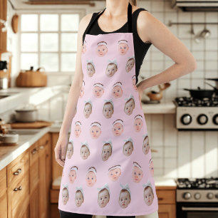 Personalized Face 2 Photos, Custom Face, Dad Mom Apron