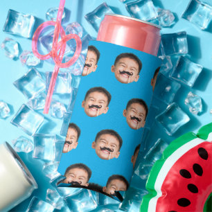 Personalized Face Birthday Favors Bachelor Party Seltzer Can Cooler