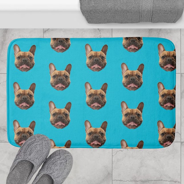 Personalized Face Dog Bathroom Decor Custom Cat Bath Mat (Creator Uploaded)