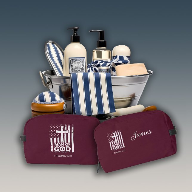 Personalized Faith-Based Man of God (1 Timothy 6:1 Dopp Kit (Creator Uploaded)