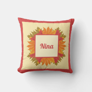Personalized Fall Keepsake Birthday Gift for Her Cushion
