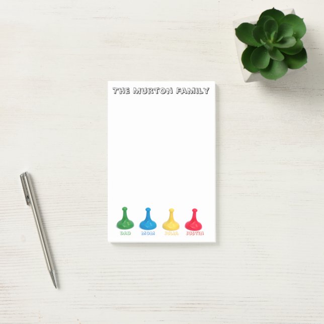 Personalized Family Board Game Lover Post-it Notes (Office)