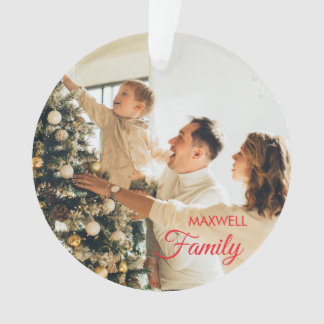 Personalized Family Christmas Acrylic Ornament