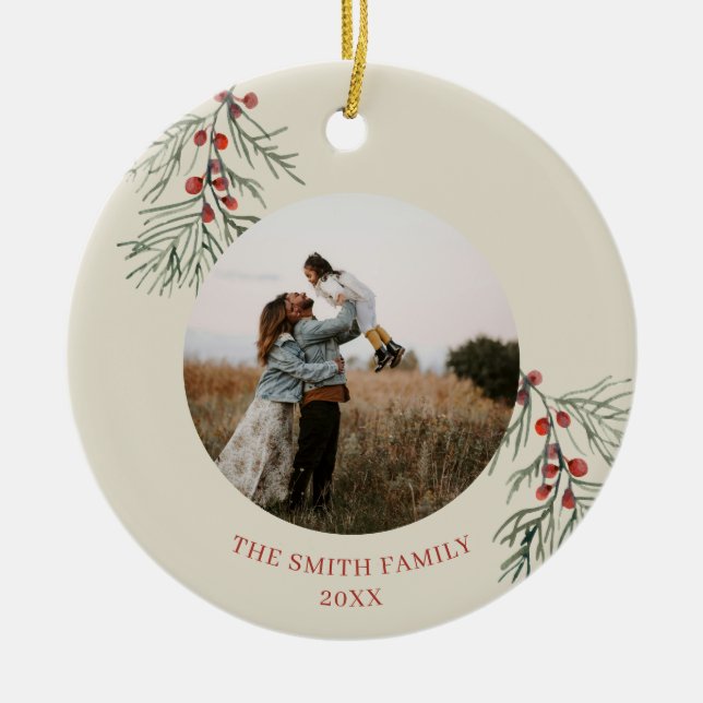 Personalized Family Christmas Ornament (Front)