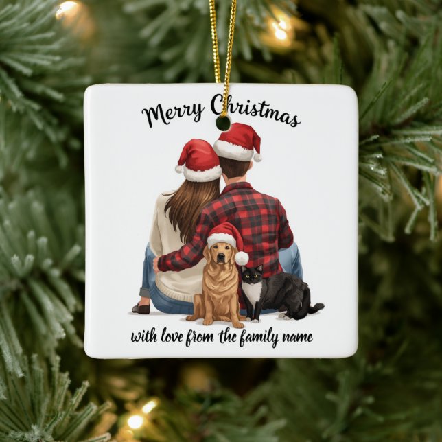 Personalized Family Christmas Ornament 2025 (Tree)