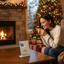 “Personalized Family Christmas Photo Stand”