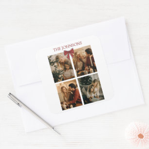 Personalized Family Christmas Photos Sticker