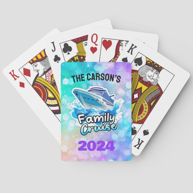 Personalized Family Cruise Classic Playing Cards (Back)