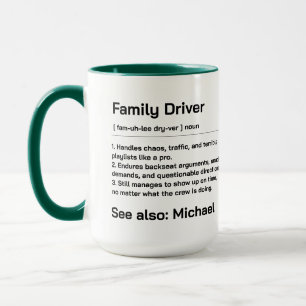 Personalized Family Driver   Funny Daily Driving Mug
