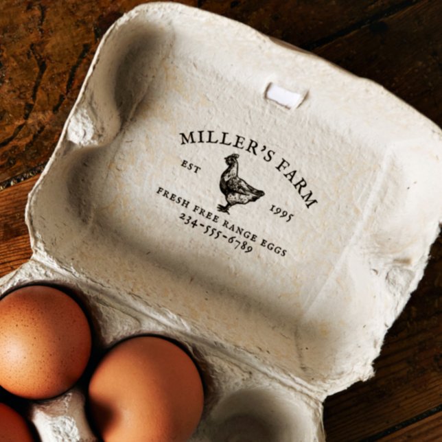 Personalized Family Farm Stamp (Rubber Stamp Mock-up)