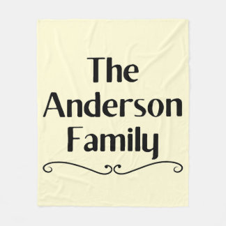 Personalized Family Name Blanket – Neutral Beige M