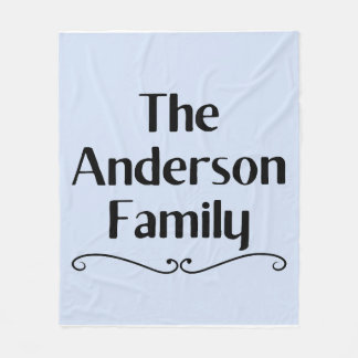 Personalized Family Name Blanket – Neutral Beige M