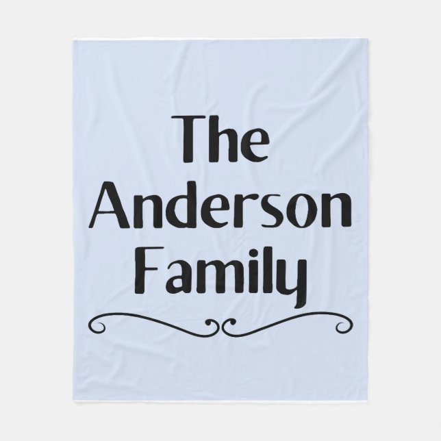 Personalized Family Name Blanket – Neutral Beige M (Front)