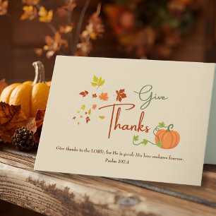 Personalized Family Name   Christian Thanksgiving  Holiday Card