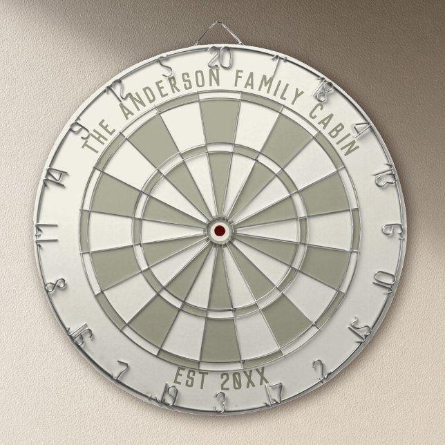 Personalized Family Name Custom Cabin Game Room  Dartboard (Creator Uploaded)