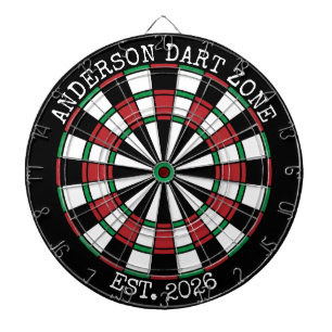 Personalized Family Name Dartboard Man Cave