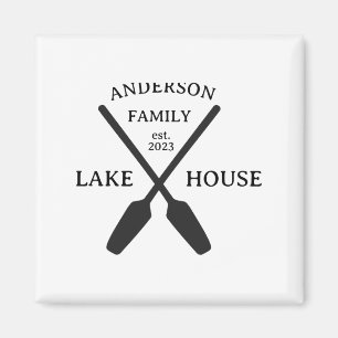 Personalized Family Name Lake House T Shirt Magnet