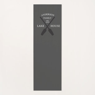 Personalized Family Name Lake House Yoga Mat