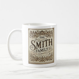 Personalized Family Name Mug – Minimal Neutral Cus