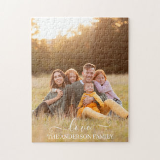 Personalized Family Name Photo Keepsake Jigsaw Puzzle