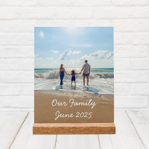 Personalized Family Photo and Text Acrylic Sign